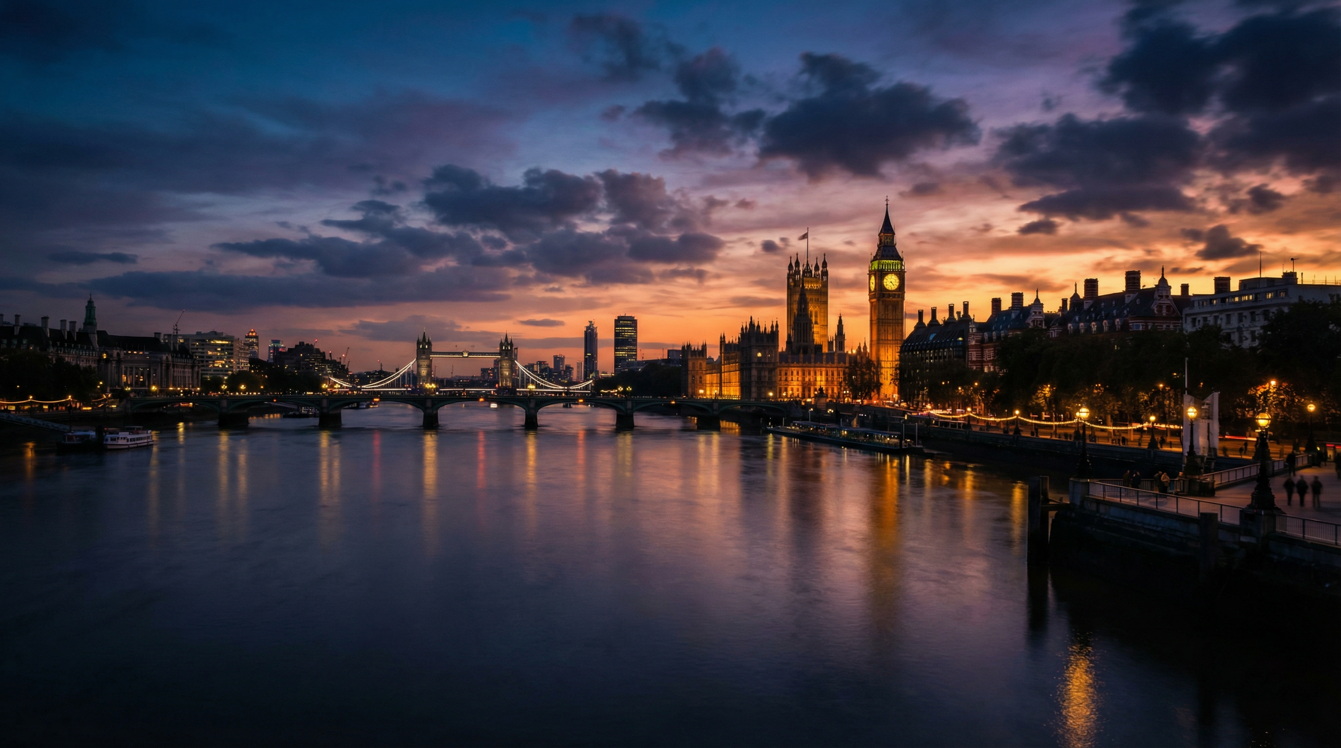 London skyline at twilight